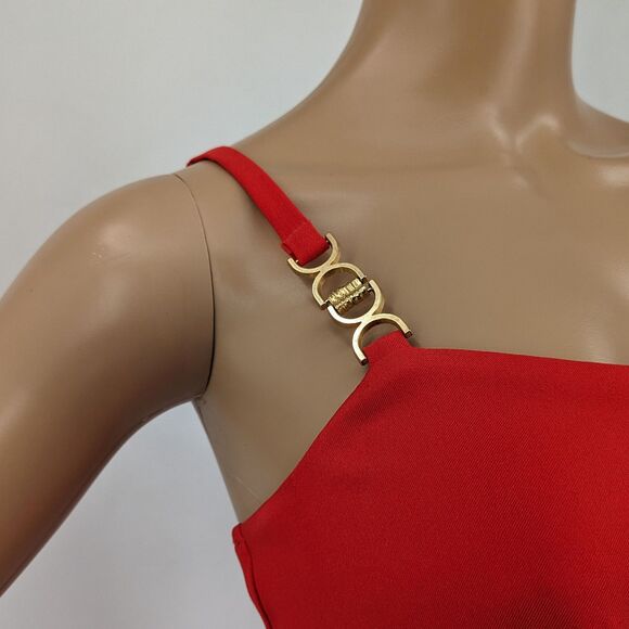 Vintage 90s My Michelle Mini Dress Red Empire Waist Sleeveless Jr Size 5/6 - Picture 6 of 10